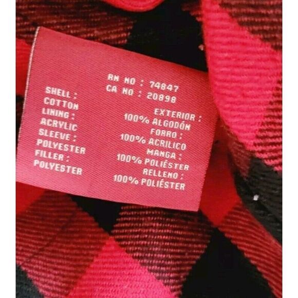 Levi's Military Blanket Lined Jacket Size L Red Buffalo Plaid Liner Olive Green - Picture 7 of 12